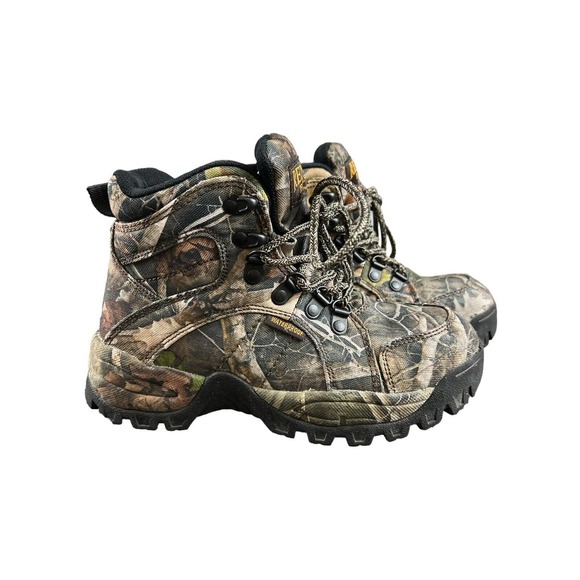 RED HEAD BRAND CAMO CAMOUFLAGE WATERPROOF BOOTS SIZE 4 TRUE TIMBER KANATI - Picture 6 of 7